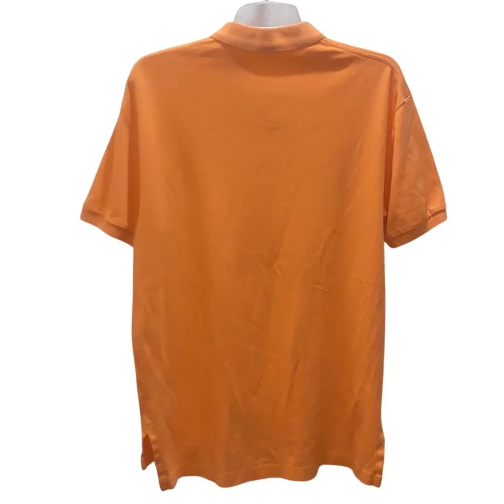 Polo Ralph Lauren Mens Orange Short Sleeve Pony Logo Cotton Polo Shirt Size M